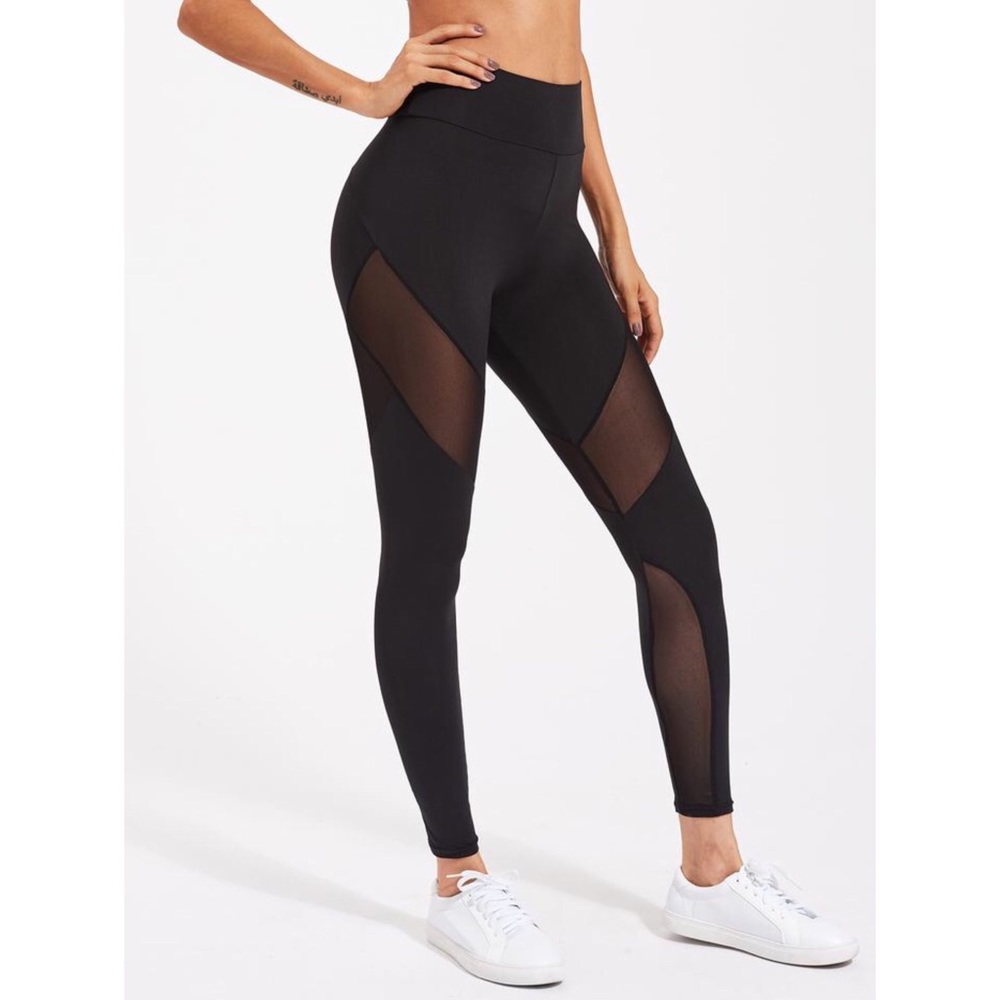 ⭐️NEW ARRIVAL⭐️ Black Mesh Leggings